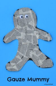 Gauze Mummy Halloween Craft