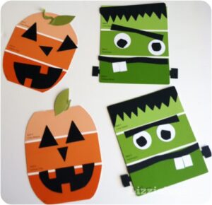 Paint Chip Kids Halloween Craft