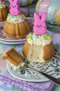 Peeps Easter Bunny Bundt Cakes