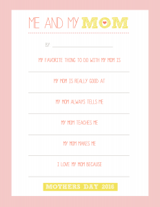 Mother's Day free printable