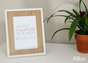 Free Printable {Motherhood Inspirational Quote}