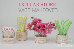 Dollar Store Vase Makeover