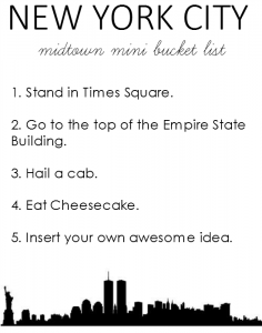 My Mini New York Bucket List