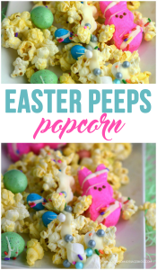 Easter Popcorn Mix with Peeps