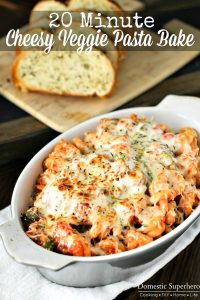20 Minute Cheesy Veggie Pasta Bake