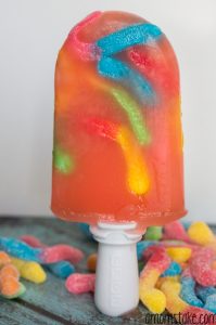 Sour Worm Popsicles