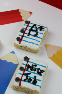 Notebook Rice Krispies - Back To School Snack