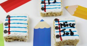 Notebook Rice Krispies - Back To School Snack