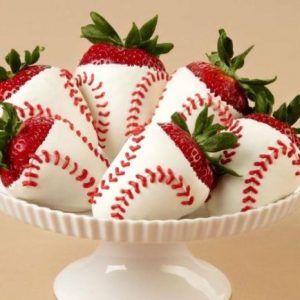 Baseball White Chocolate Covered Strawberries
