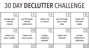 30 Day DeClutter Challenge