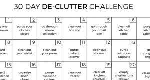 30 Day De-Clutter Challenge