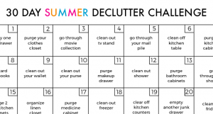 30 Day Declutter Challenge for Summer