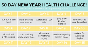 30 Day New Year Health Challenge
