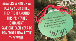 Sweet Memory Christmas Ornament Printable