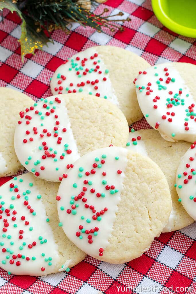 White Chocolate Dipped Sugar Cookies