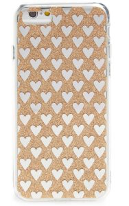 Transparent Glitter Heart iPhone 6/6s/7 Case