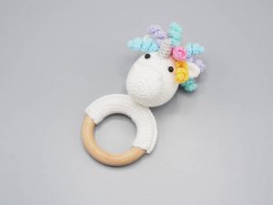 Unicorn Crochet Rattle for Babies
