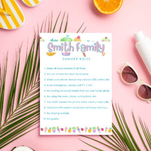 Summer Family House Rules