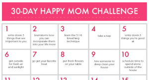 30 Day Happy Mom Challenge