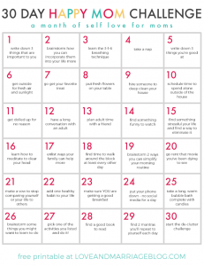 30 Day Happy Mom Challenge