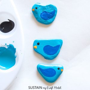 Blue Birds Painted Rocks