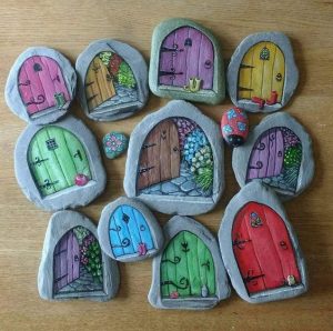 Fairy Doors Painted Rocks
