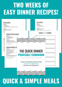 The Quick and Easy Dinner Printable Cookbook