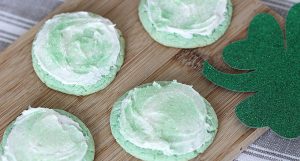 These St. Patrick's Day cake mix cookies are my favorite because they are so easy to make. You literally only need three ingredients! Celebrate the Irish holiday with an easy festive green treat.