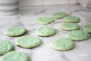 These St. Patrick's Day cake mix cookies are my favorite because they are so easy to make. You literally only need three ingredients! Celebrate the Irish holiday with an easy festive green treat.