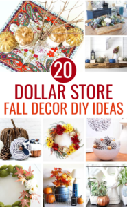 These Dollar Tree Fall decor DIY's will get your house looking gorgeous for Autumn without spending a bunch of money on new decorations. | Fall Decor Ideas | Farmhouse Fall Decor | Dollar Tree DIY