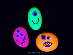Glow In The Dark Halloween Rocks - 14 Painted Halloween Rocks