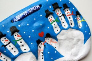 Snowman Handprint Keepsake - Best DIY Salt Dough Ornaments