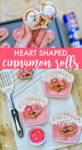 Heart Shaped Cinnamon Rolls