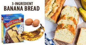 3 Ingredient Banana Bread