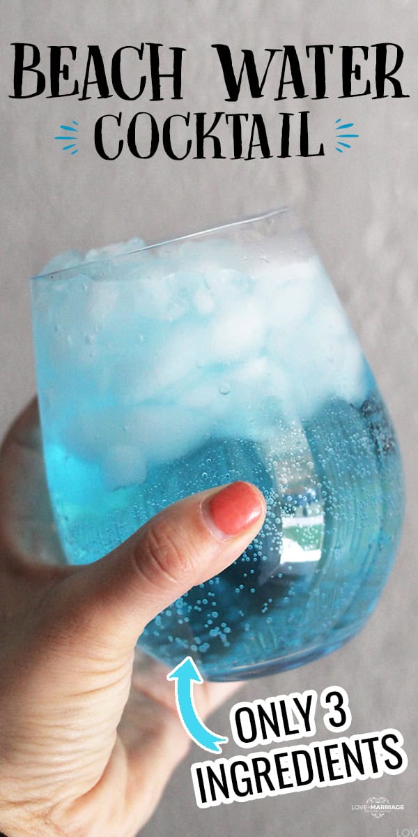 Beach Water Cocktail - just 3 ingredients