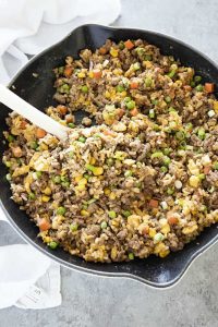 ground beef fried rice