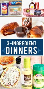 These 3 ingredient dinner recipes are going to make weeknight dinners so simple! #Recipes #Dinner