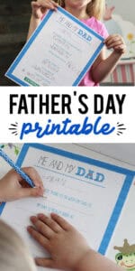 Free Father's Day Printable - Me and My Dad!
