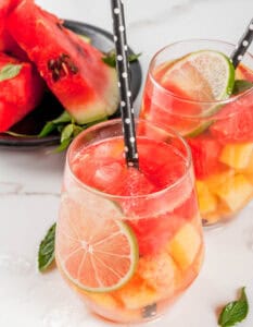 Watermelon Sangria is the summer cocktail you've been needing in your life. This refreshing drink is full of watermelon flavor and yummy white wine.