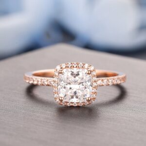 cushion cut moissanite engagement