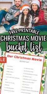 Christmas Movie Bucket List - Free Printable 
