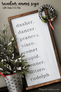 farmhouse reindeer names sign