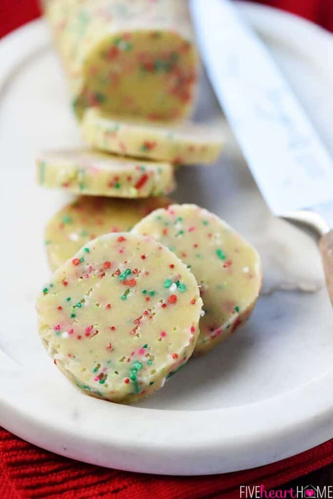 easy homemade refrigerated christmas shortbread cookie dough