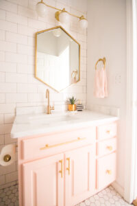 Modern Glam Blush Girls Bathroom - The BEST Kids Bathroom Ideas