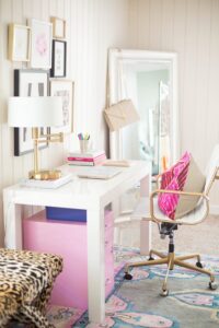 Pretty Pink and Leopard Office Idea