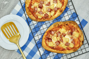 This Hawaiian Pizza isn't just any flat bread pizza recipe, it's made in the Air Fryer which is so much better.