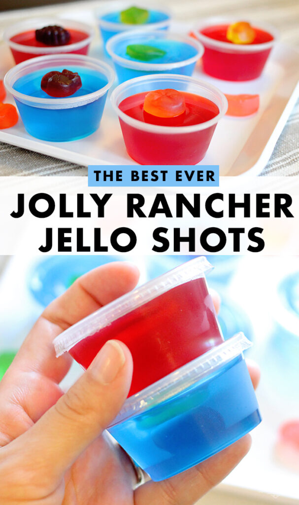 How to make Jolly Rancher Jello Shots - two yummy flavors.
