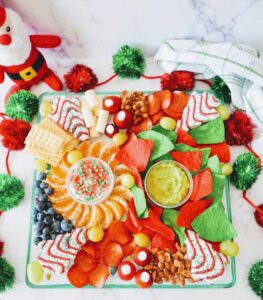 Kids Christmas snack board
