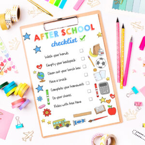 After School Checklist free printable