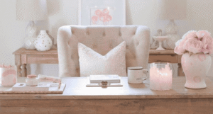 Cute home office desk aesthetic